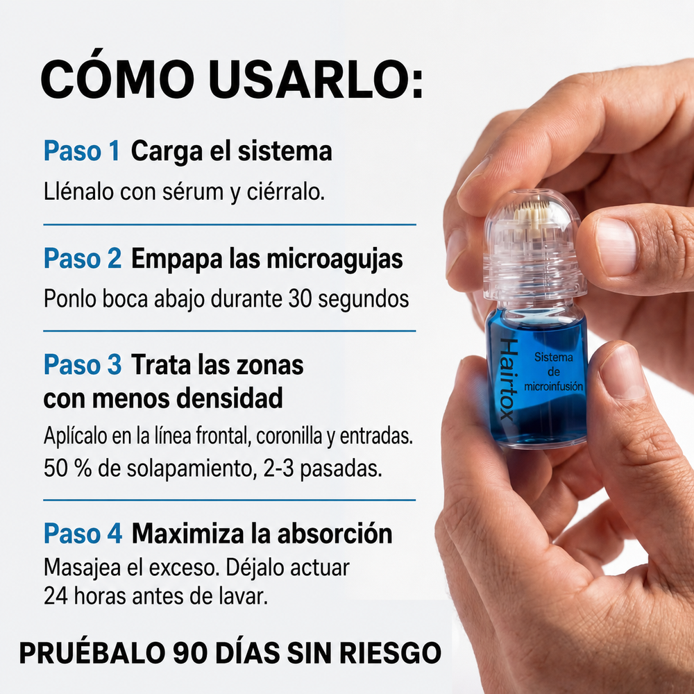El sistema de infusión de péptidos más potente para el crecimiento del cabello